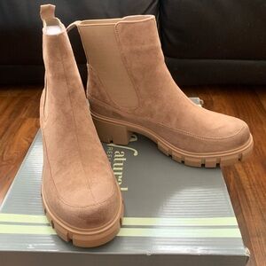 Natural Reflections Tan Ankle Booties